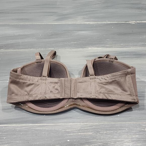 Wacoal Bra 36D Red Carpet Full Figure Underwire Strapless Bra 854119 Cocoa - Picture 2 of 8